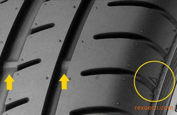 轮胎胎面花纹磨损指示线