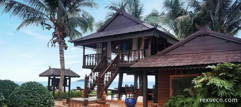 东南亚风格的木屋连排别墅酒店